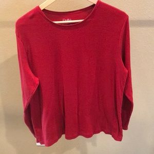 Croft & Barrow red long sleeve classic tee